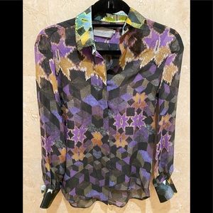Preen Geometric Silk Blouse